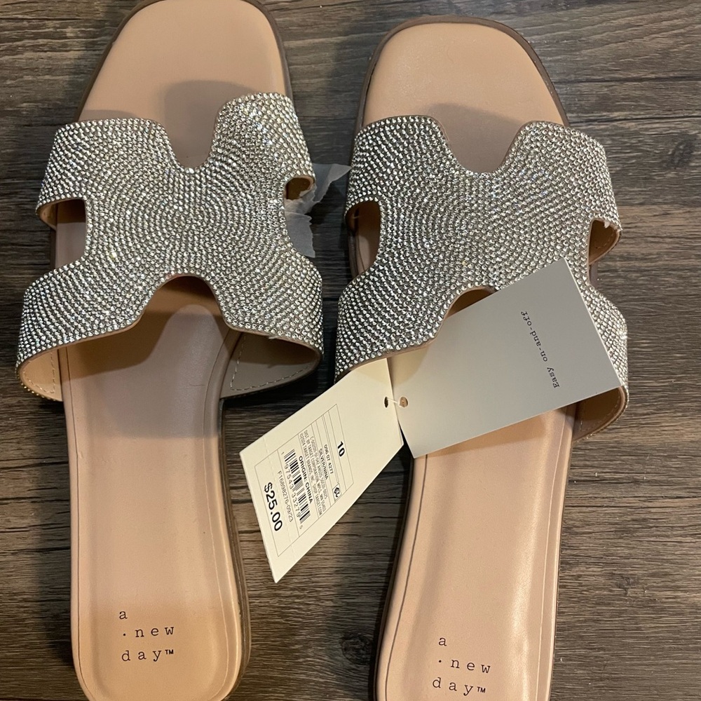 A New Day Beaded Sandals- NWT